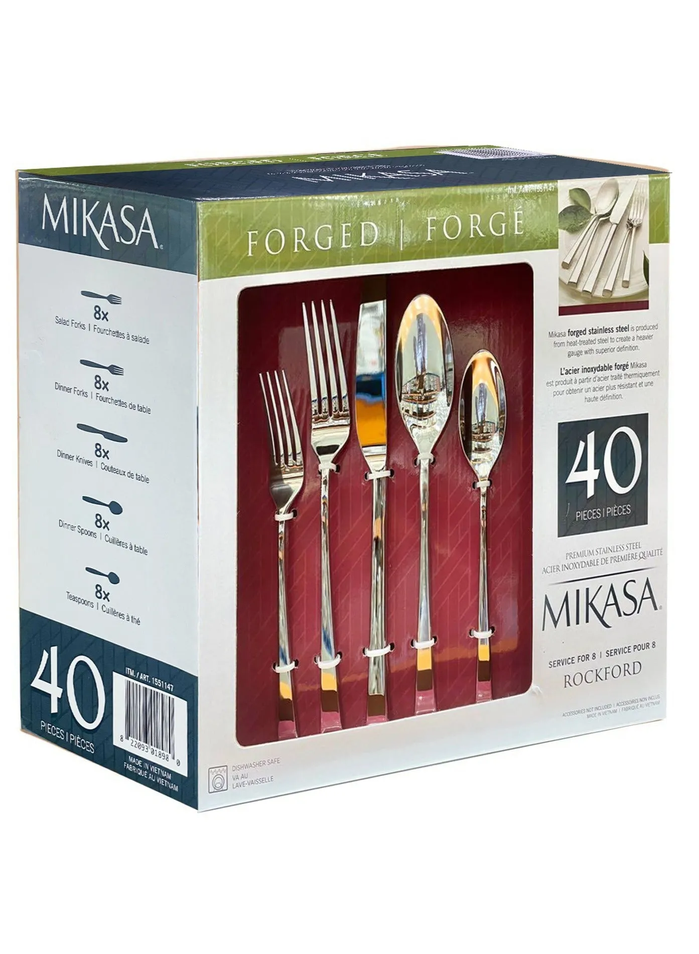 Mikasa Rockford 40-piece Forged Stainless Steel Set --- CLEARANCE