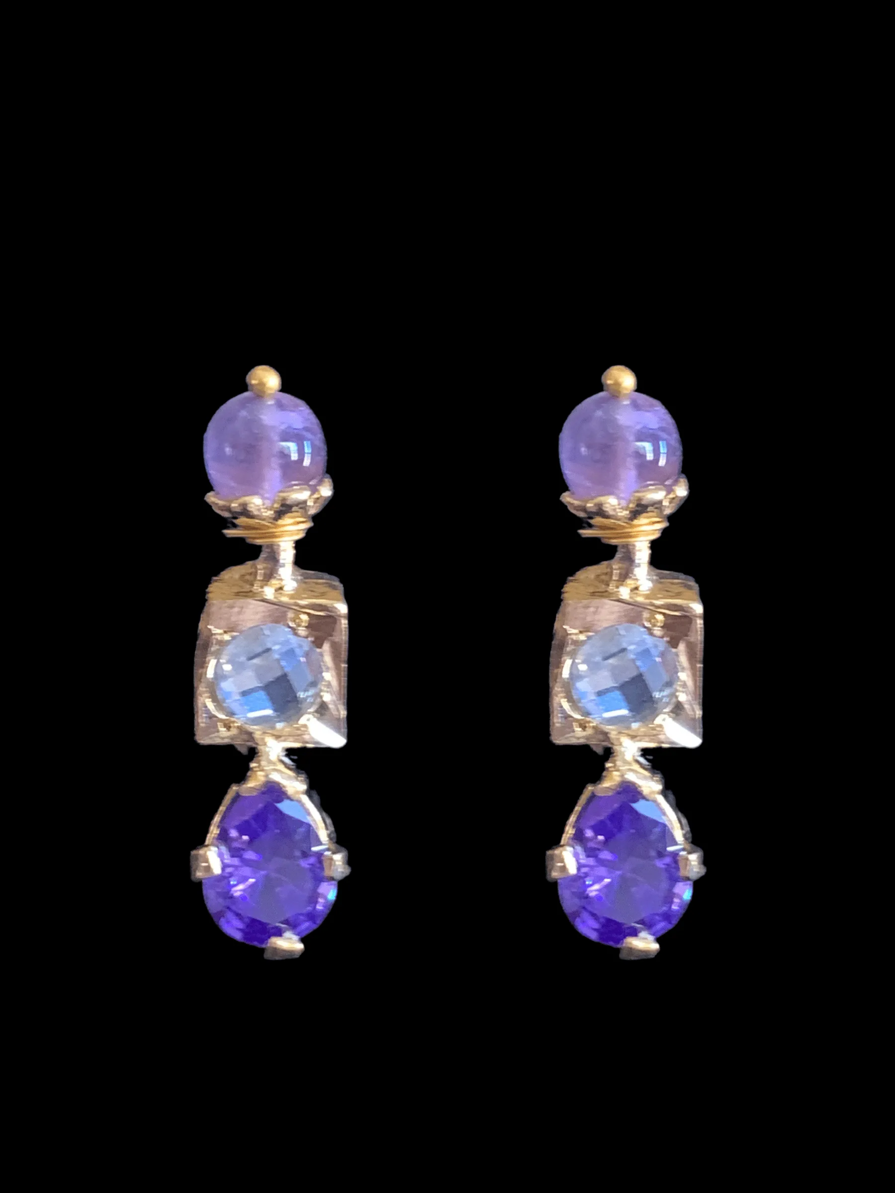 NS253 Kiara neckalce set in amethyst   ( READY TO SHIP )