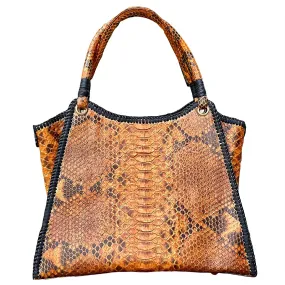 Orange Ochre Structured Tote Bag