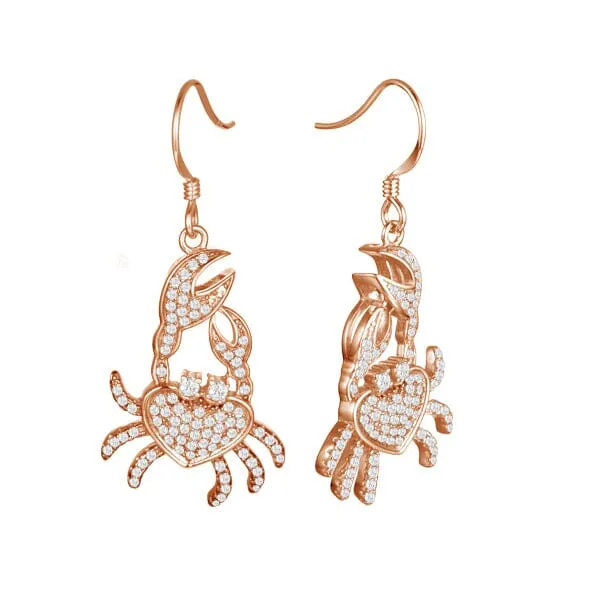 Pavé Dancing Crab Earrings