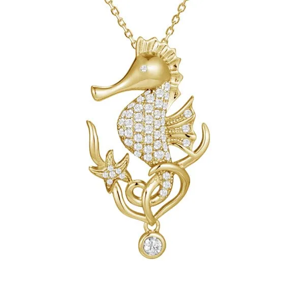 Pavé Ocean Beauty Seahorse Pendant