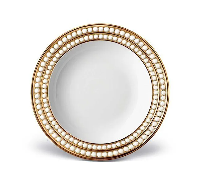 Perlée Gold Soup Plate