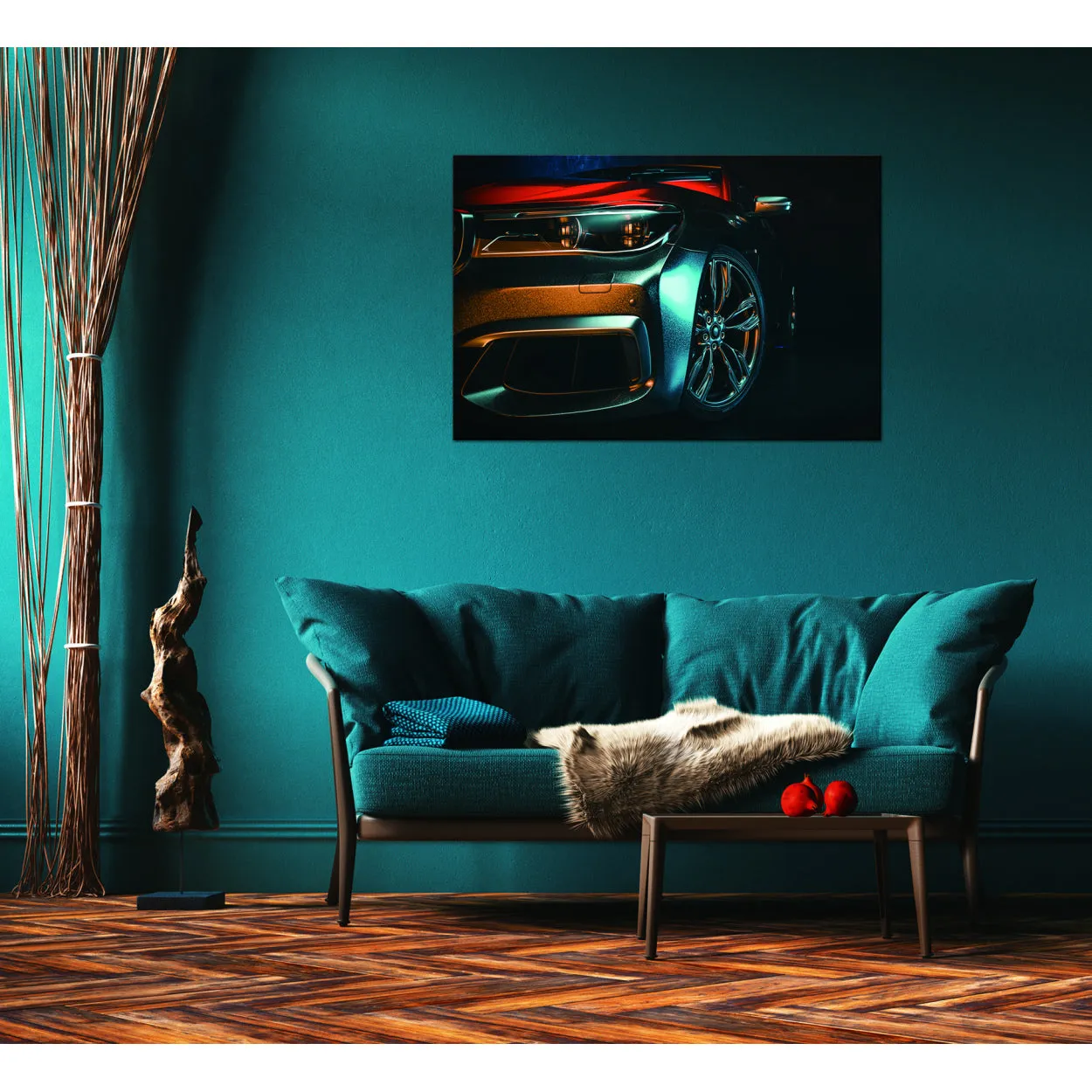 "Midnight Sedan" Acrylic Wall Art (32"H x 48"W)