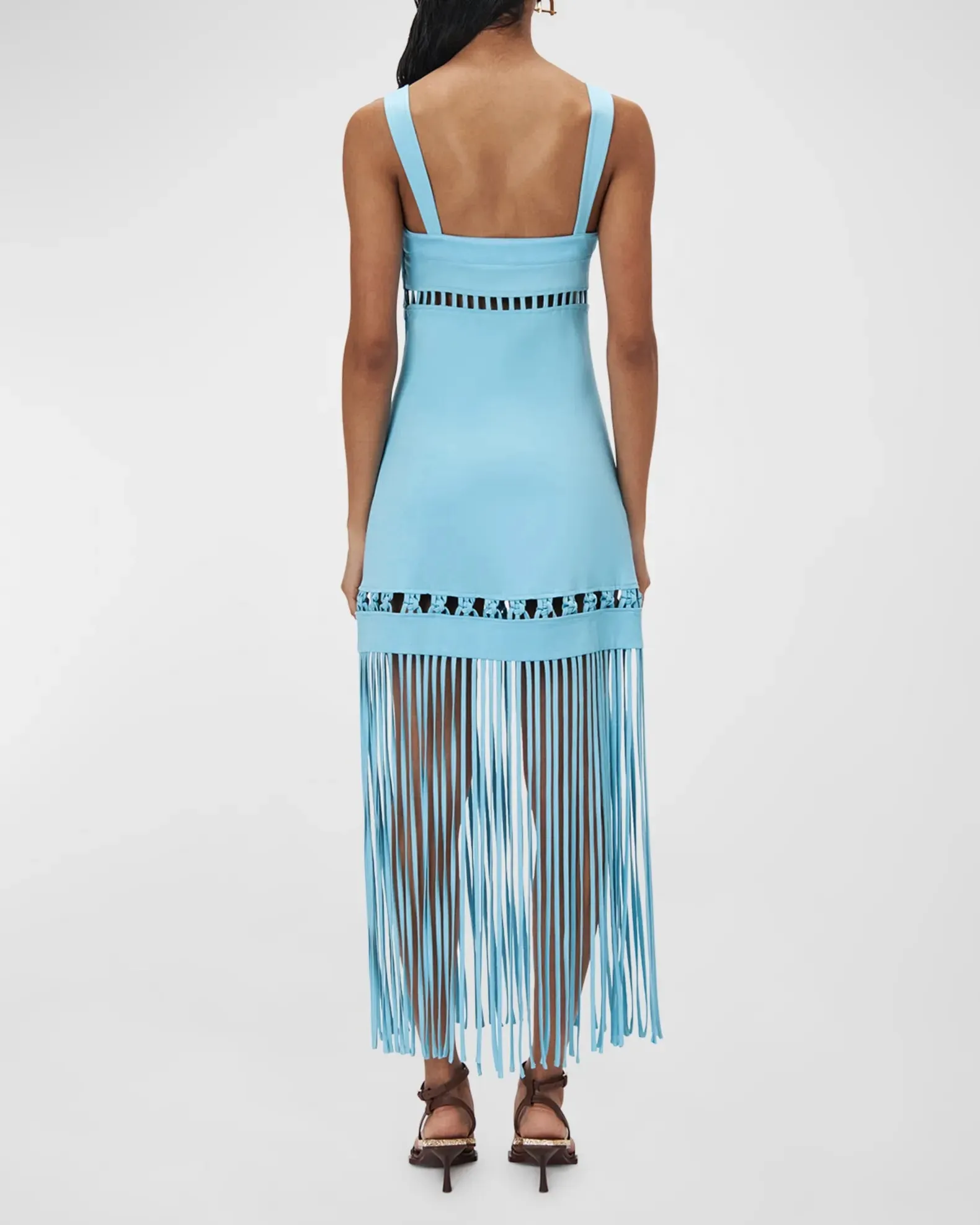 Simkhai - Effy Macrame Sateen Dress - Capri