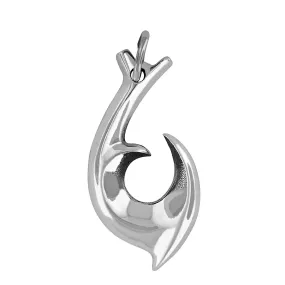 Sterling Silver Tribal Fish Hook Pendant