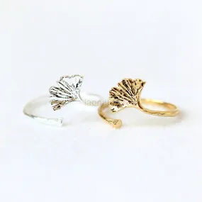 Tiny Ginkgo leaf Ring