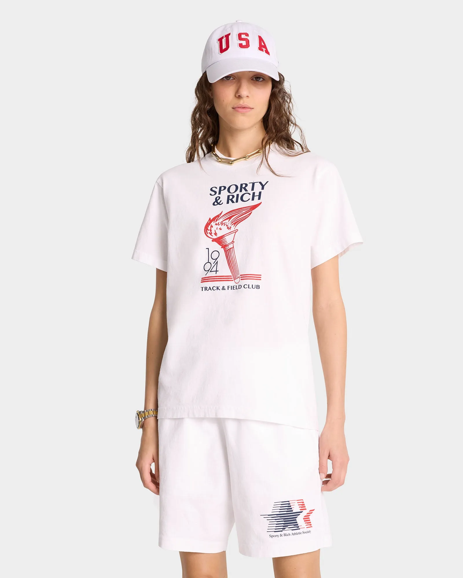 Torch T-Shirt - White/Sports Red/Navy