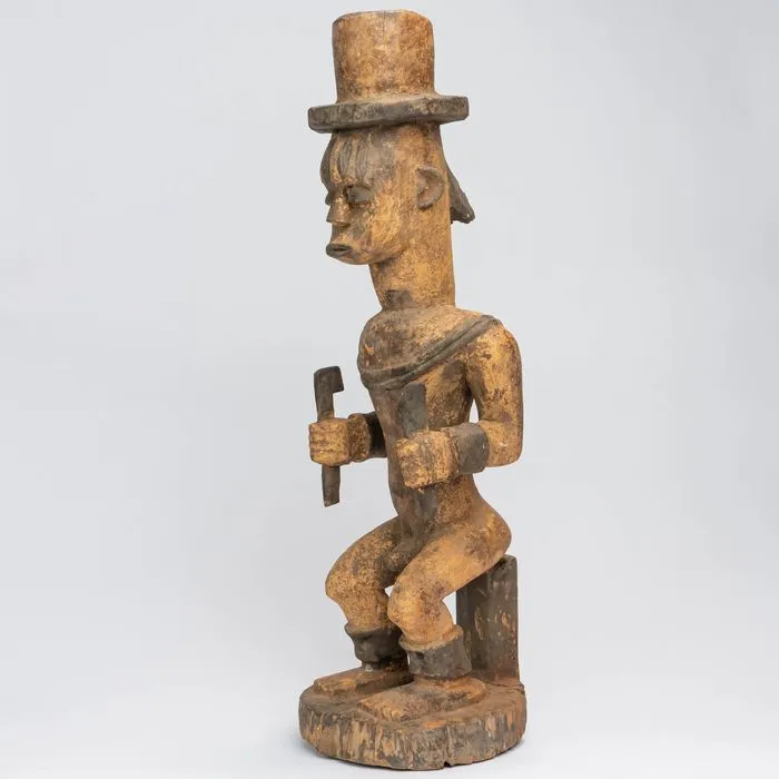 Urhobo Male Edjo Ikenga Warrior Statuette #341