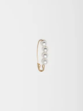 XL Pearl Safety Pin Earring